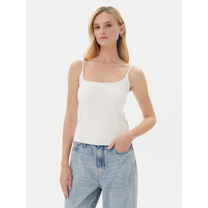 Guess Top V5GP22 J1314 Weiß Slim Fit