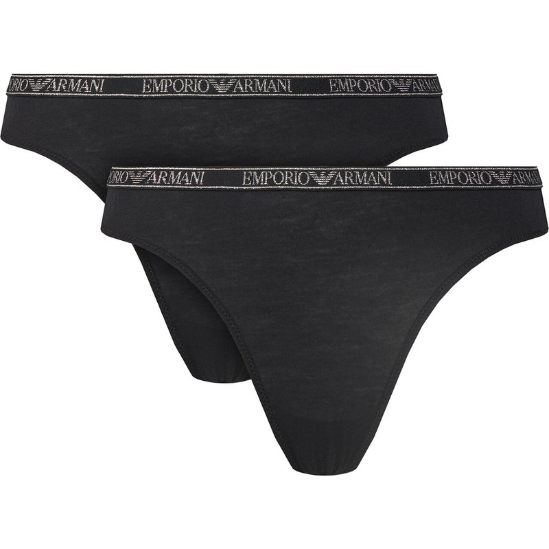 Emporio Armani Underwear String-Set EW000402 AF10889 MC005 Schwarz