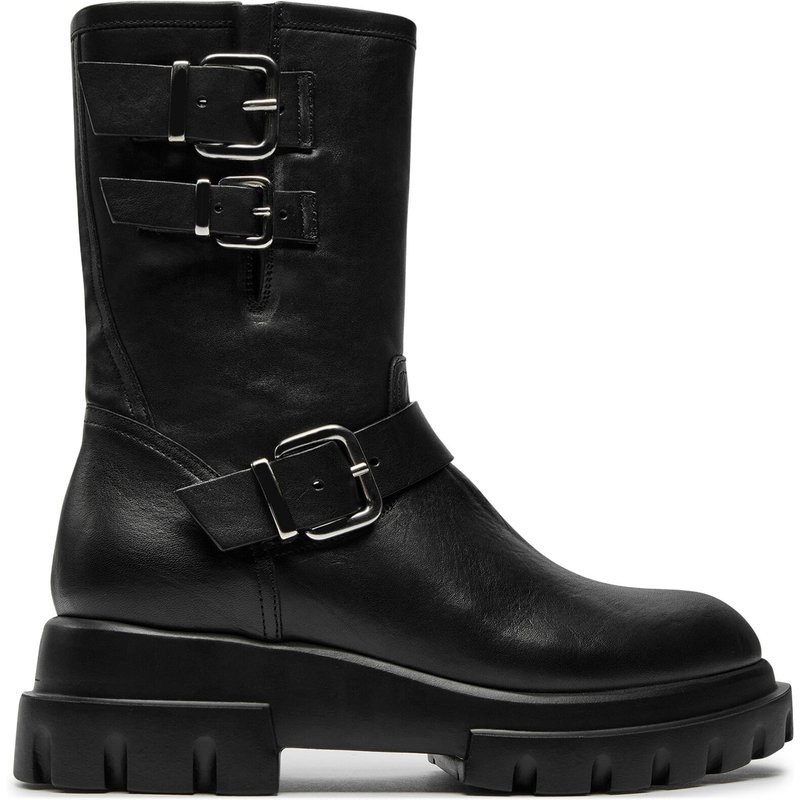 Stiefeletten AGL Chunky Biker D756589PGKD0711013 Schwarz