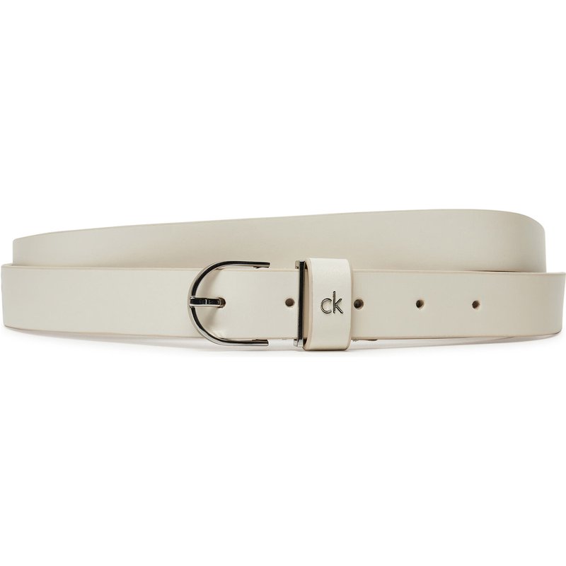 Damengürtel Calvin Klein Ck Metal Loop Round Buckle 2.5 K60K613147 Weiß