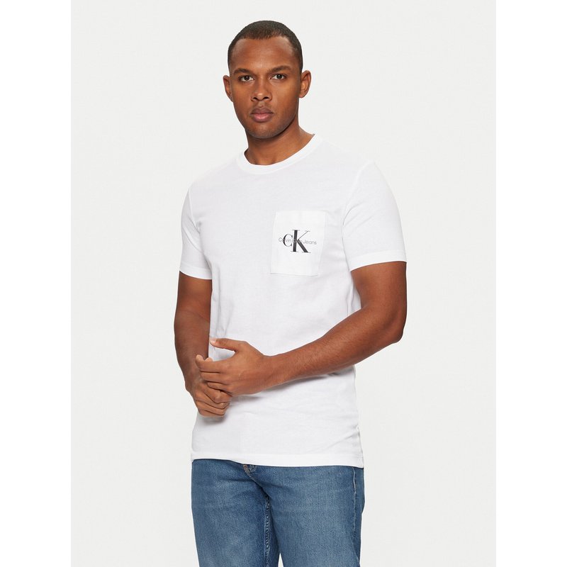 Calvin Klein Jeans T-Shirt J30J320936 Weiß Slim Fit