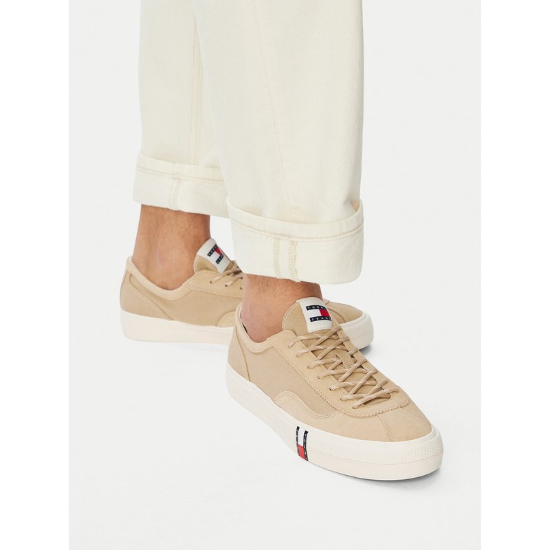 Sneakers aus Stoff Tommy Jeans Archive Vulc Y2K EM0EM01760 Dunkelbeige