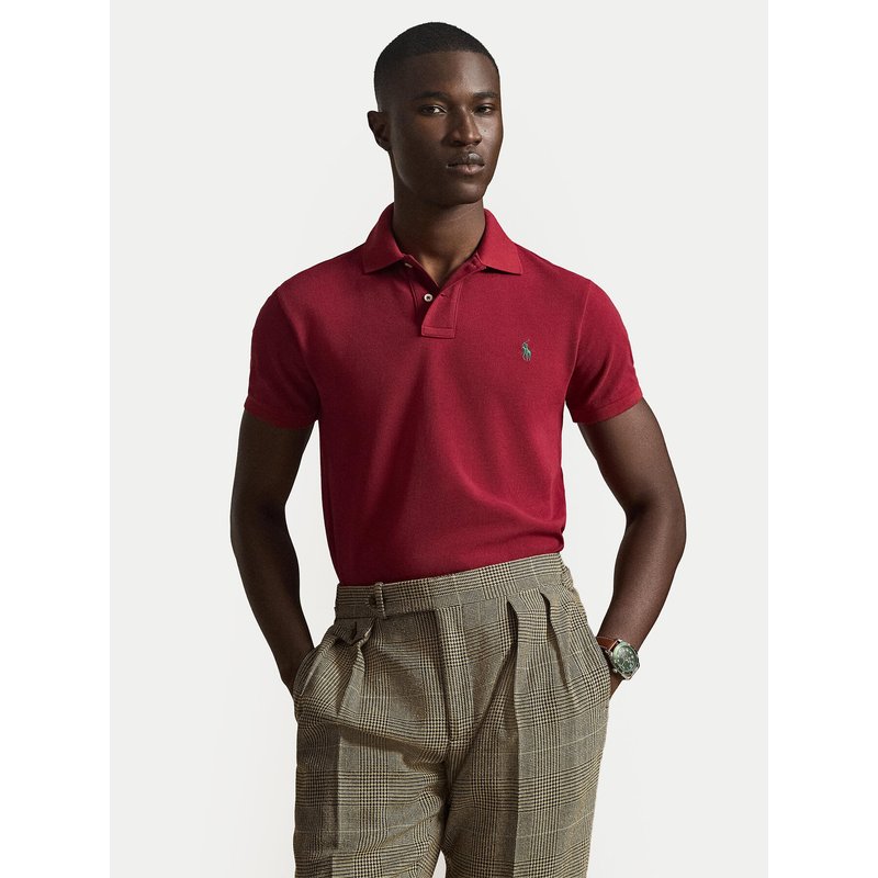 Polo Ralph Lauren Poloshirt 710536856501 Dunkelrot Slim Fit