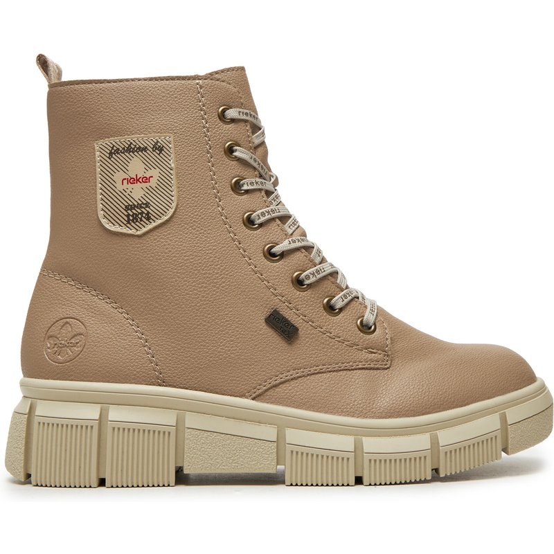 Schnürschuhe Rieker X3410-20 Beige