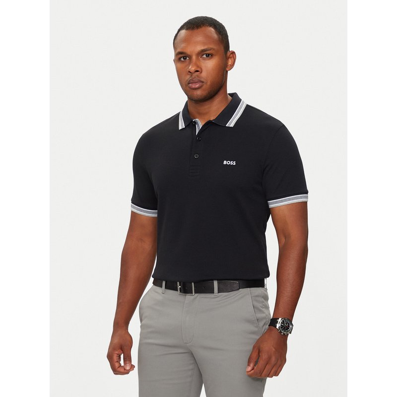 Boss Poloshirt Paddy 50469055 Schwarz Regular Fit