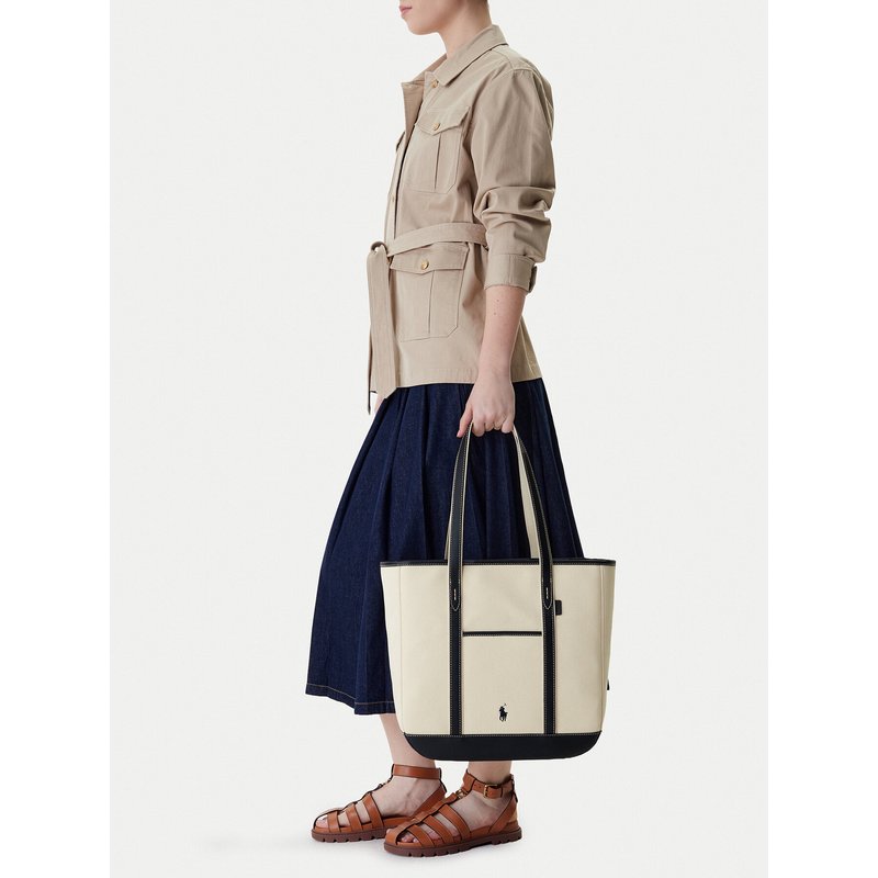 Handtasche Polo Ralph Lauren 428968158002 Écru