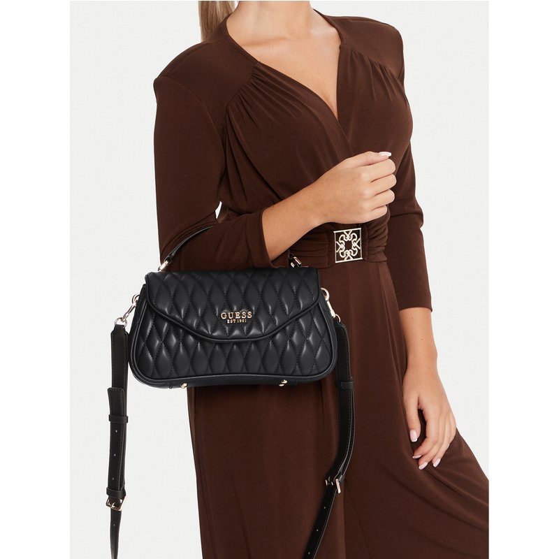 Handtasche Guess Valla HWQG81 22200 Schwarz