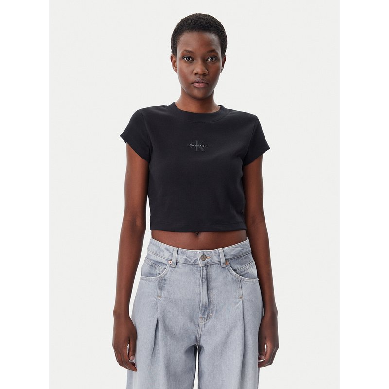 Calvin Klein Jeans T-Shirt LV047AB802 Schwarz Regular Fit
