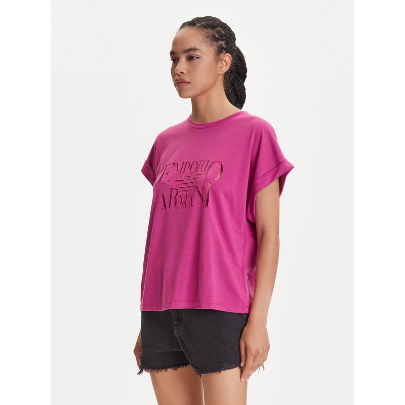 Emporio Armani T-Shirt EW000616 AF12187 UA227 Rosa Loose Fit
