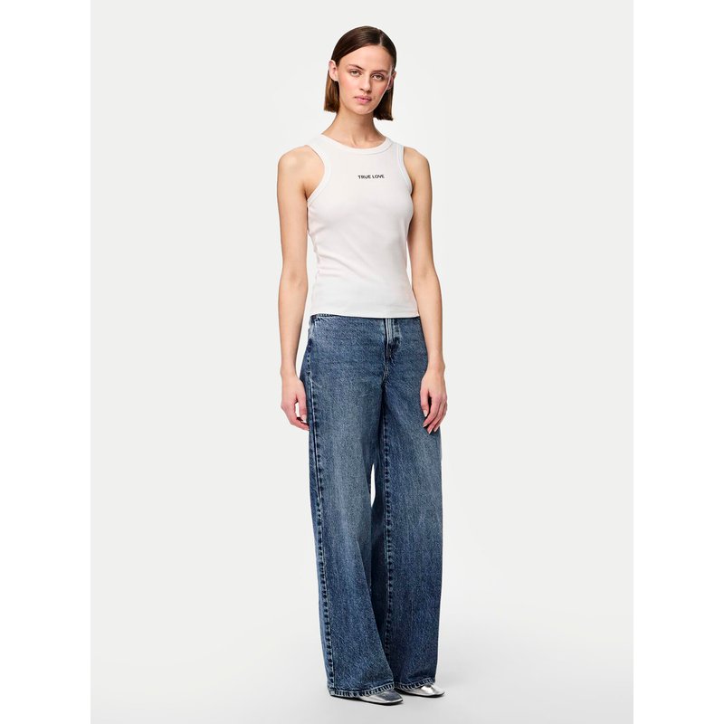 Pieces Top Mikka 17152323 Weiß Regular Fit
