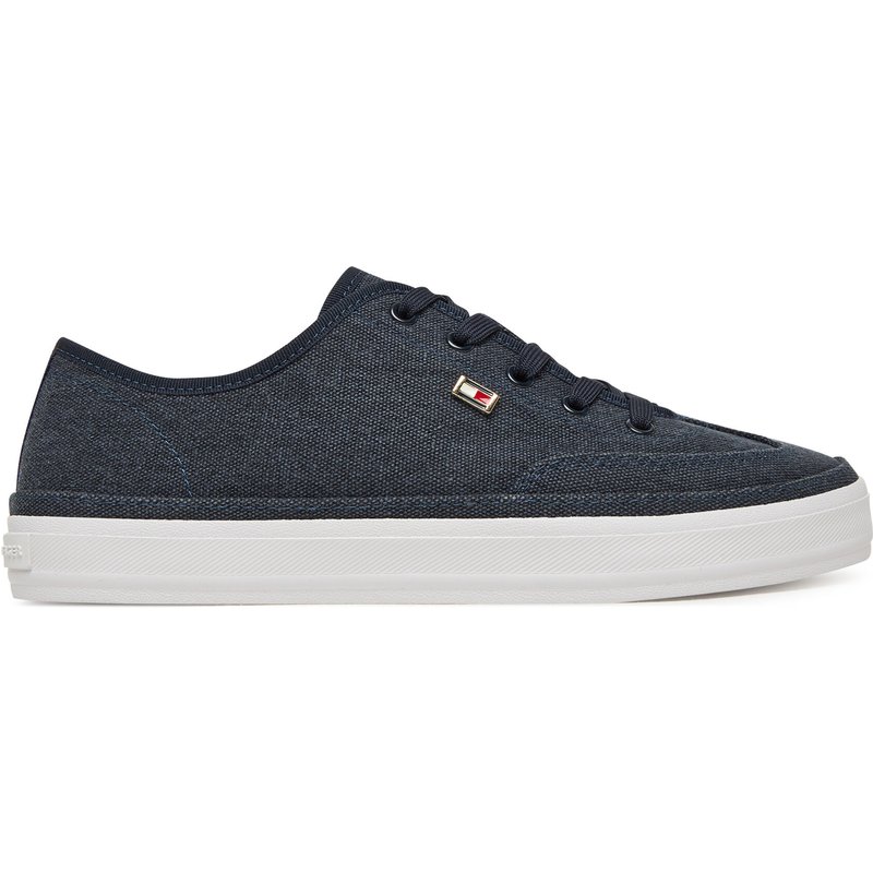 Sneakers Tommy Hilfiger Washed Canvas Vulc Sneaker FW0FW08894 Dunkelblau