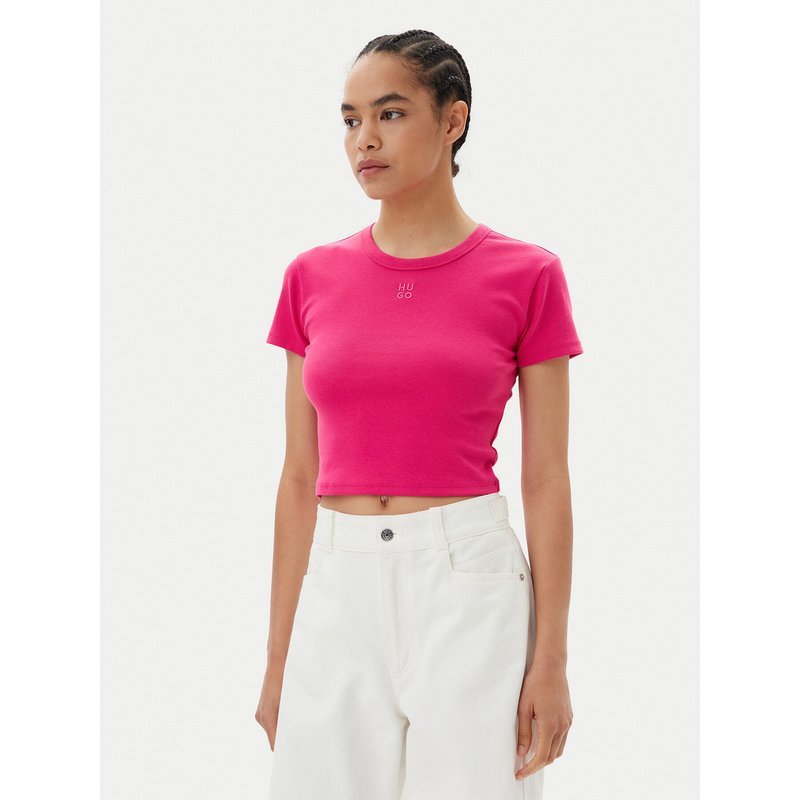 HUGO T-Shirt Delanor 50512000 Rosa Slim Fit