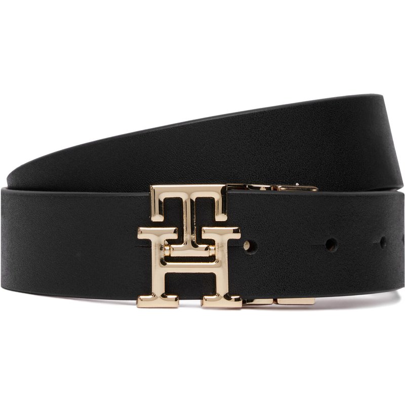 Gürtel Tommy Hilfiger Th Logo Rev 3.0 Pebble AW0AW18691 Schwarz