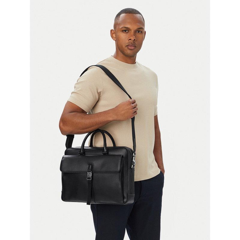 Laptoptasche Calvin Klein Emblem Hw Commuter LV04D3504G Schwarz