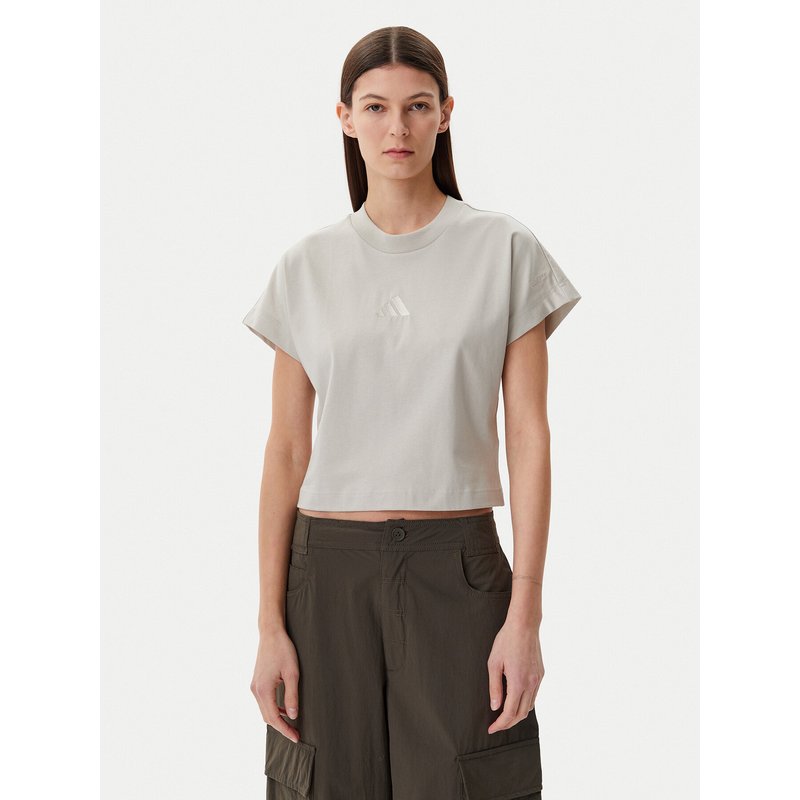 adidas T-Shirt ALL SZN JJ1241 Beige Regular Fit