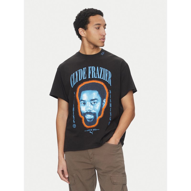 Puma T-Shirt Clyde Forever 630473 Schwarz Regular Fit