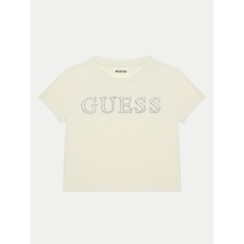 Guess T-Shirt J4YI48 KBXI2 Écru Regular Fit