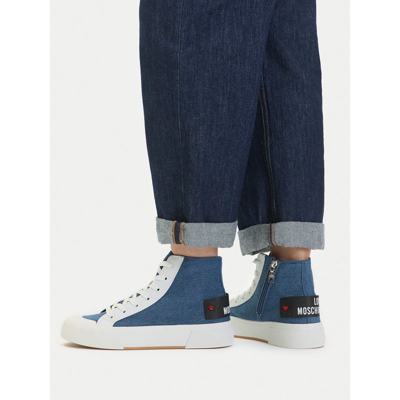 Sneakers aus Stoff LOVE MOSCHINO JA15022G1MJO5700 Blau