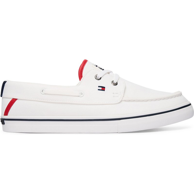 Sneakers aus Stoff Tommy Hilfiger Th Boat Vulc Sneaker Canvas FM0FM05877 Weiß