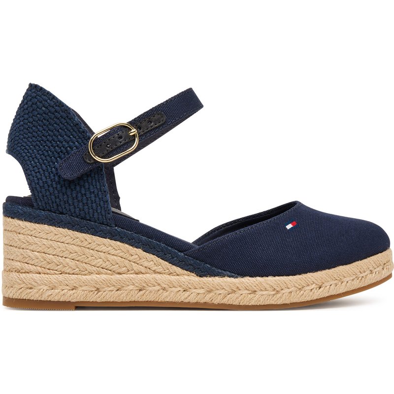 Espadrilles Tommy Hilfiger Mid Wedge Espad Closed Toe FW0FW09233 Dunkelblau