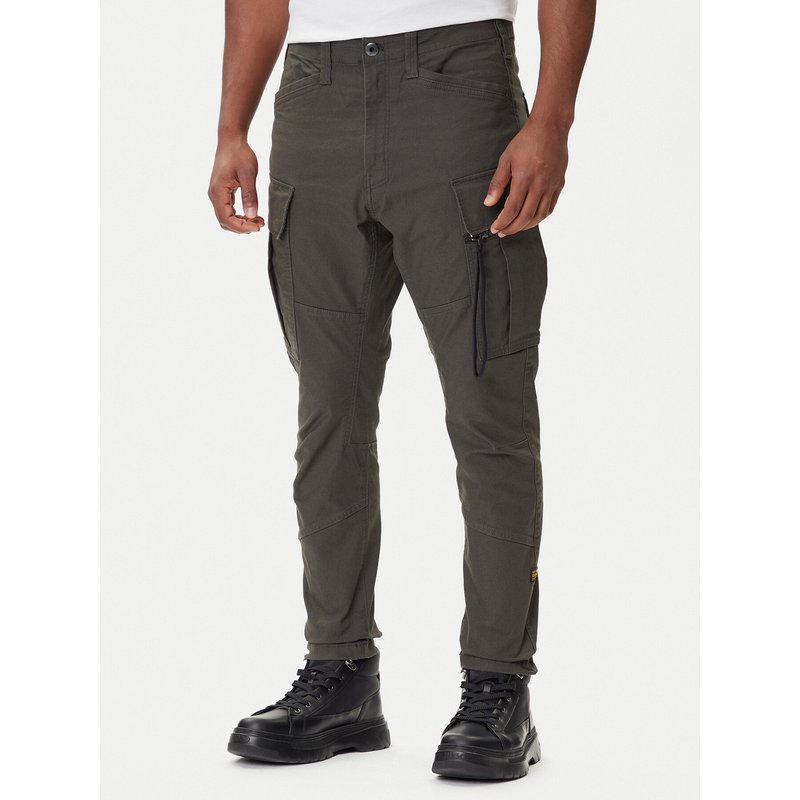 G-Star Raw Stoffhose Zip Pocket 3D D24307-E172 Grün Skinny Fit