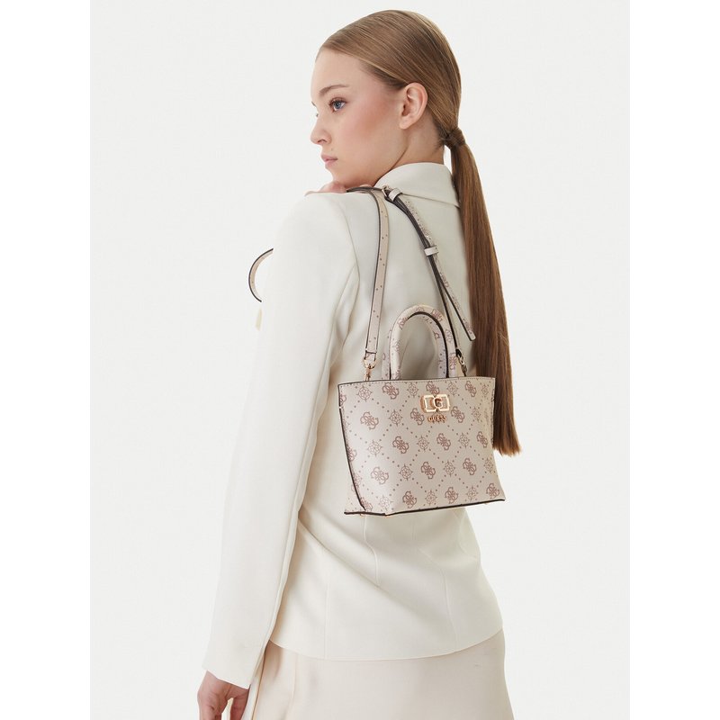 Handtasche Guess Emelie Logo Mini HWGP99 28750 Écru