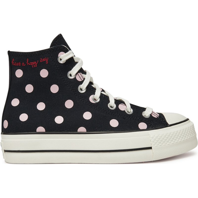 Sneakers aus Stoff Converse Chuck Taylor All Star Lift Platform Polka Dots A10688C Schwarz