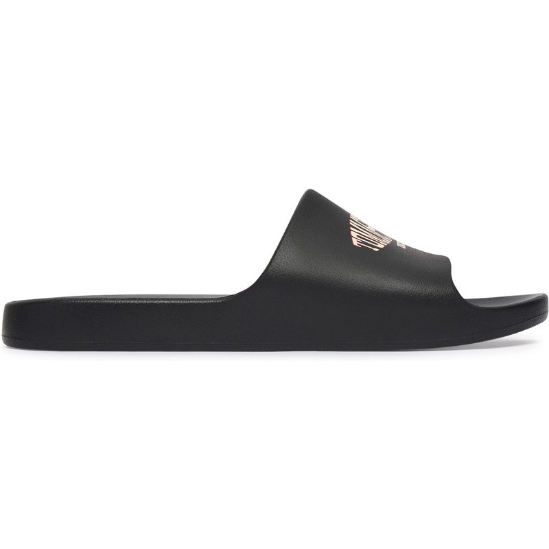 Pantoletten Tommy Jeans Wavy Flag Logo EM0EM01700 Schwarz