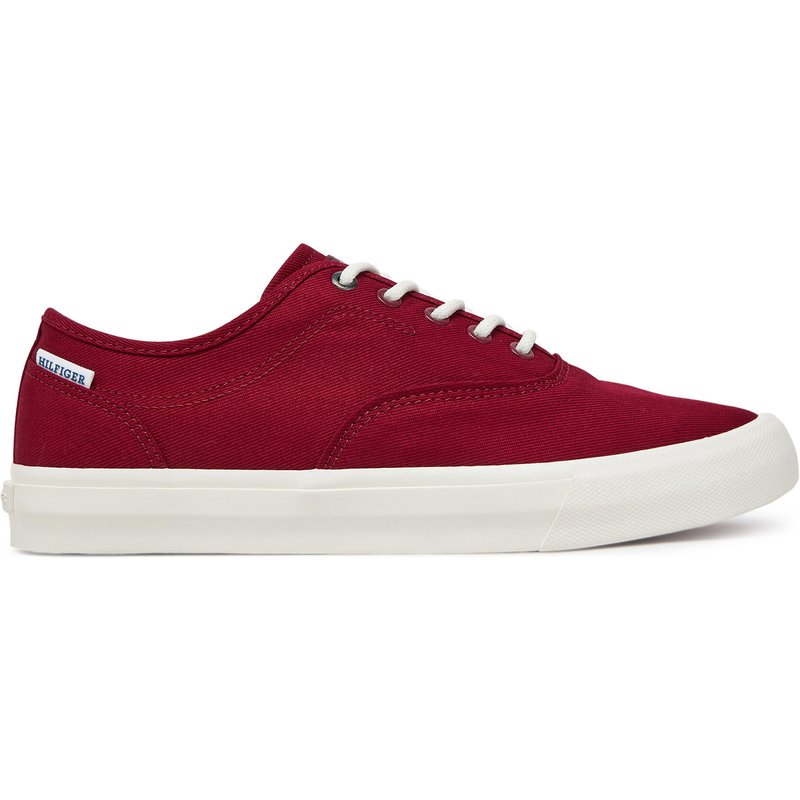 Sneakers aus Stoff Tommy Hilfiger Hi Vulc Oxford Twill FM0FM05400 Rot