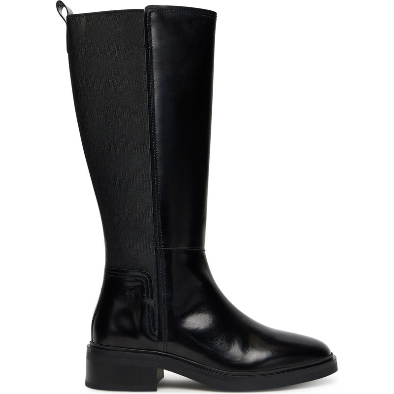 Stiefel Tommy Hilfiger Th Minimal Abrasivato Long Boot FW0FW08979 Schwarz