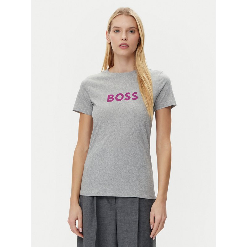BOSS T-Shirt C_Elogo_5 50501139 Grau Regular Fit