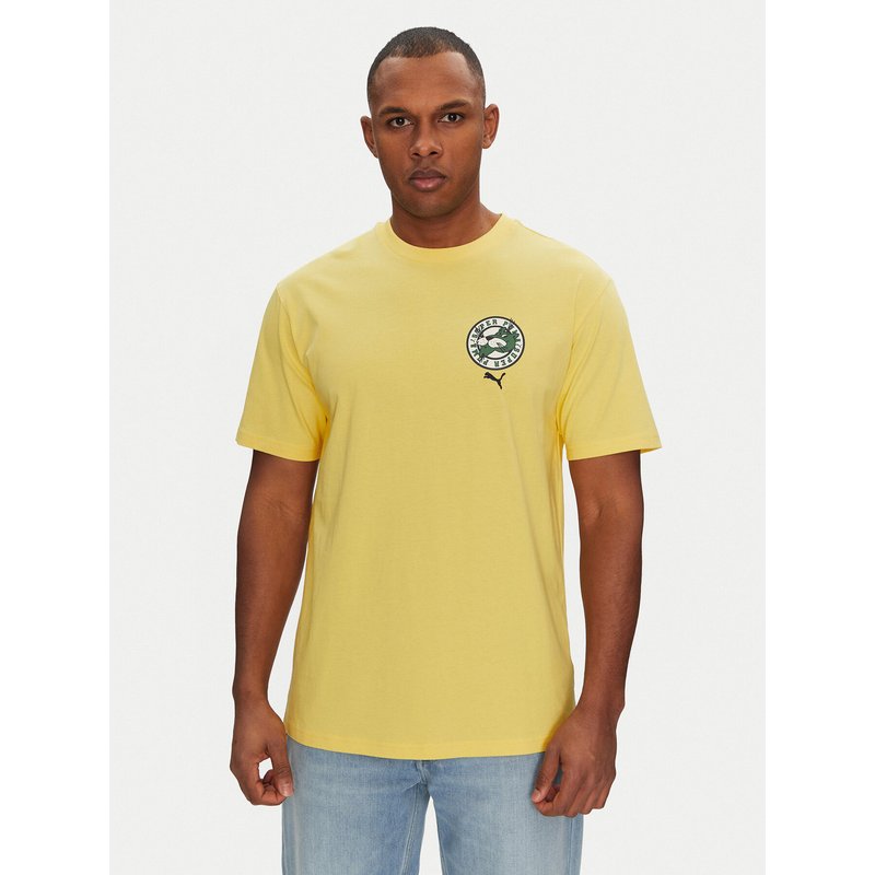 Puma T-Shirt Graphics Super 629639 Gelb Relaxed Fit