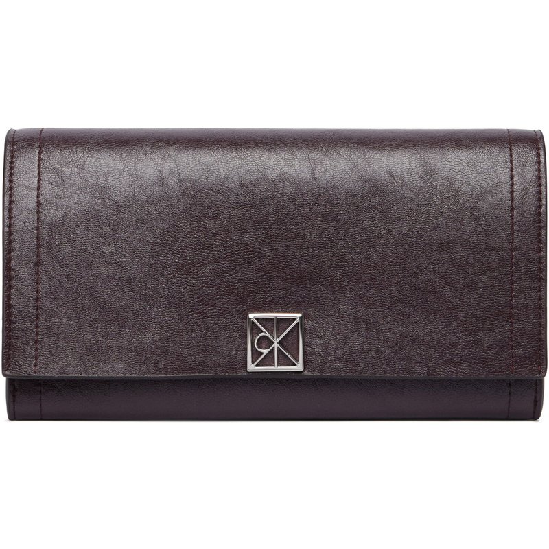 Geldbörse Calvin Klein Emblem Hw Long Bifold LV04F1316G Braun