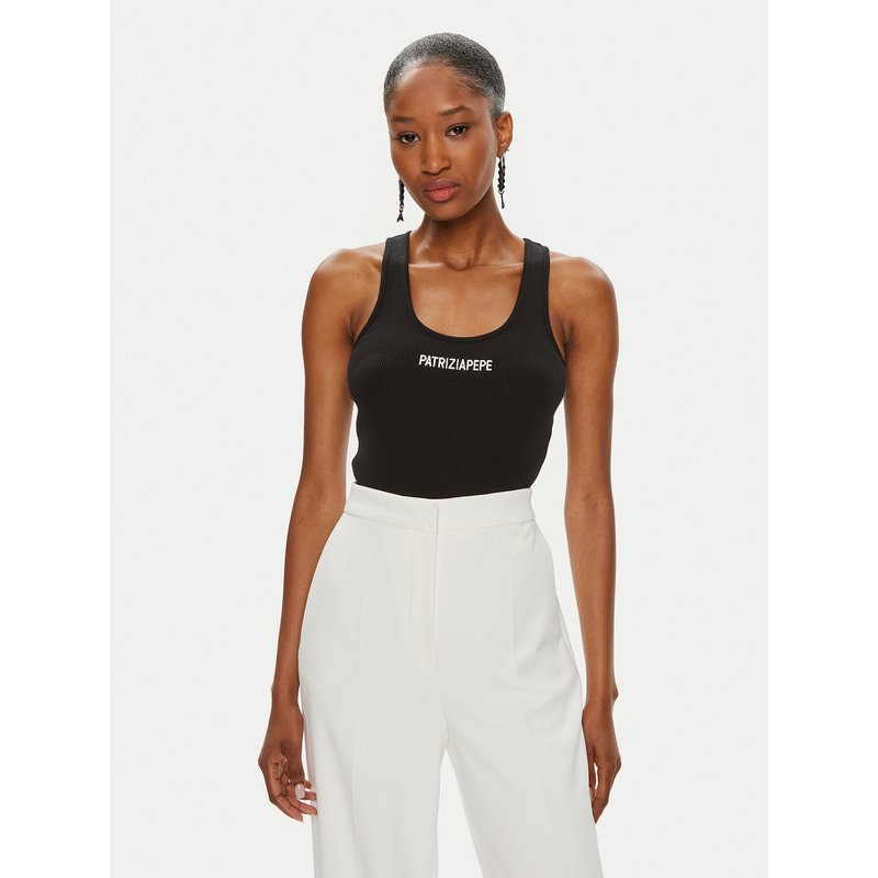 Patrizia Pepe Top 8M1617/J216-K103 Schwarz Slim Fit