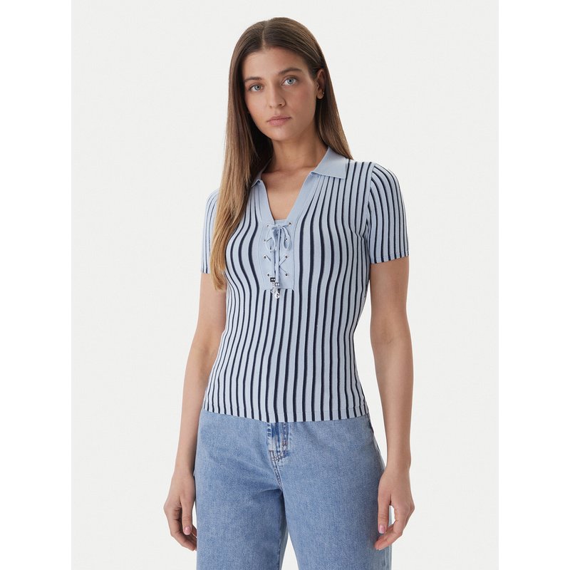Guess Pullover W6GR09 Z0590 Himmelblau Regular Fit