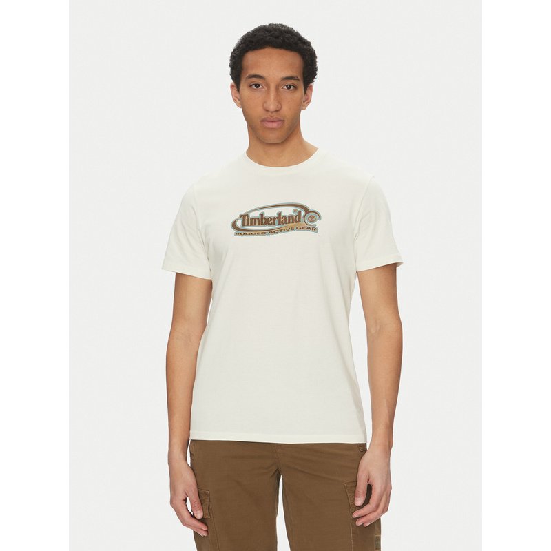 Timberland T-Shirt TB0A6DJY Weiß Regular Fit