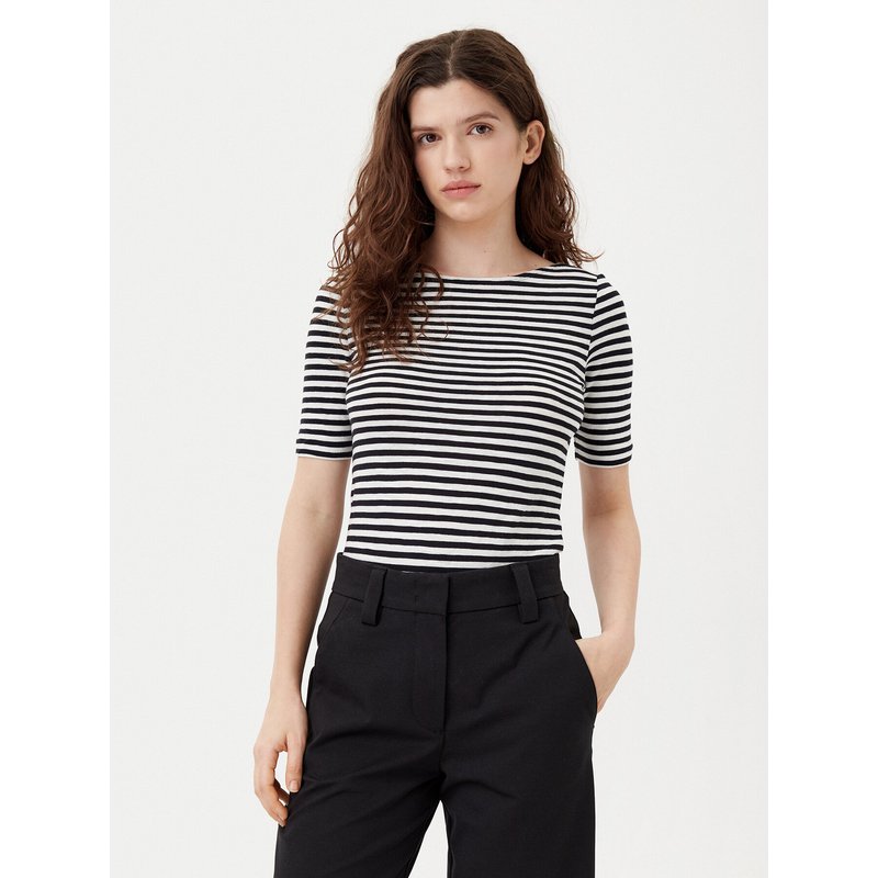 Marc O'Polo T-Shirt B01219651333 Schwarz Regular Fit