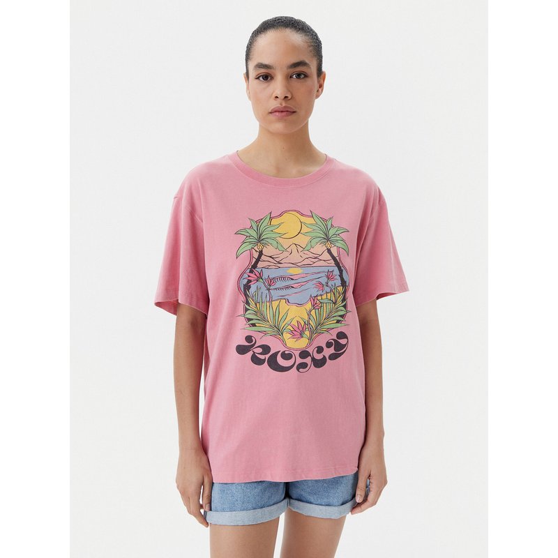 Roxy T-Shirt ERJZT05905 Rosa Oversize