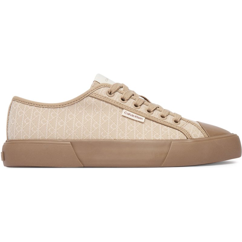 Sneakers aus Stoff Calvin Klein Vulc Low Laceup Aop Canvas HW0HW03142 Beige