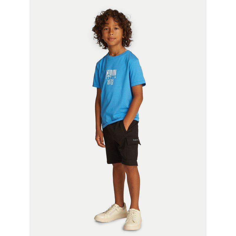 Calvin Klein Jeans T-Shirt Good Level IB0IB02456 Blau Regular Fit