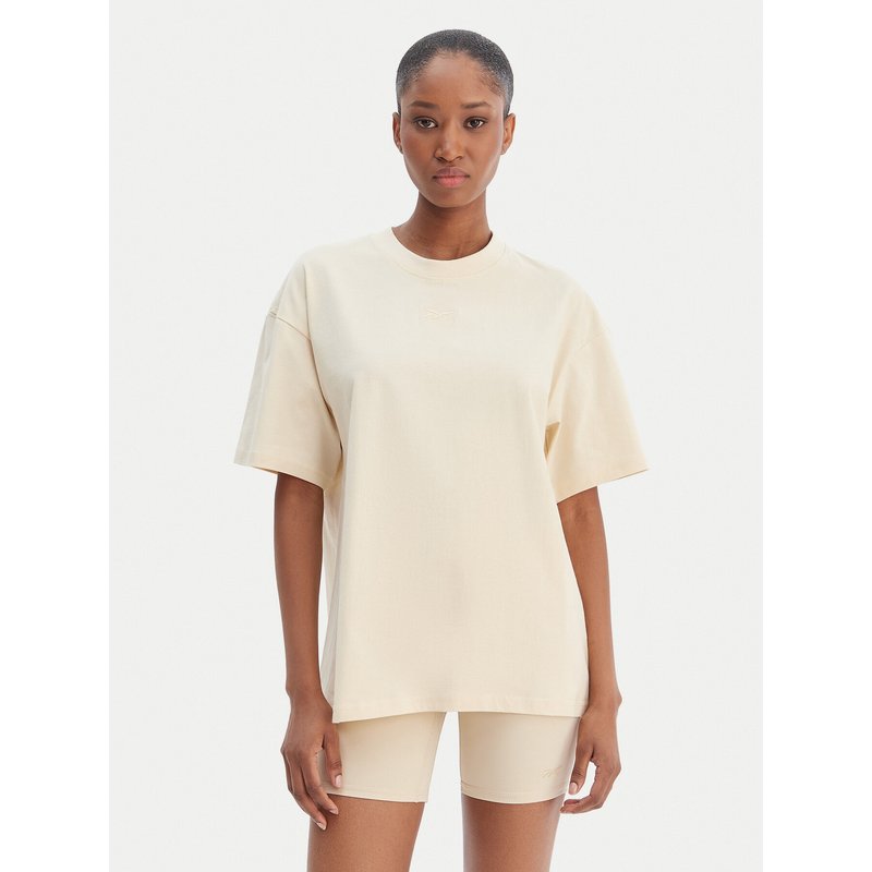 Reebok T-Shirt Reebok x Ewa Chodakowska RK25611CCW Beige Relaxed Fit