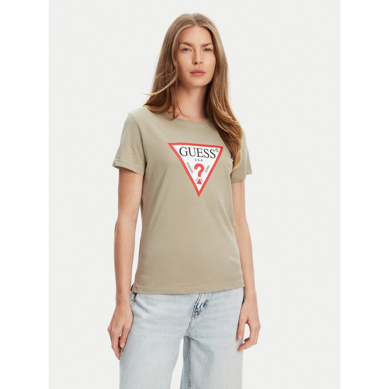 Guess T-Shirt W1YI1B I3Z14 Grün Regular Fit