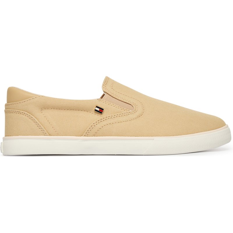Sneakers aus Stoff Tommy Hilfiger Th Low Profile Slip On FW0FW09103 Beige
