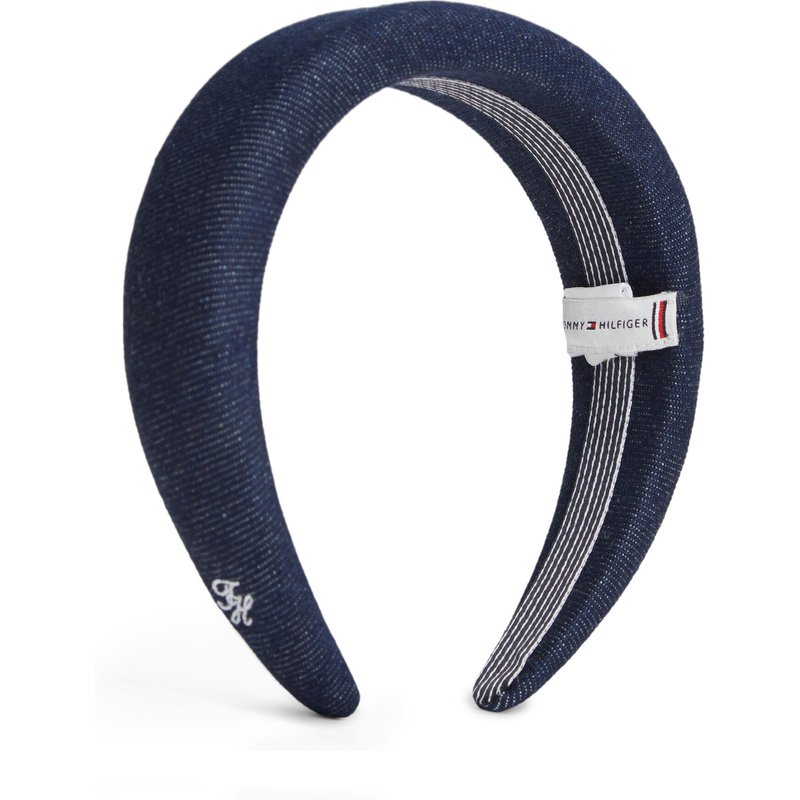 Haarreif Tommy Hilfiger Denim Logo Padded Headband AW0AW18661 Dunkelblau