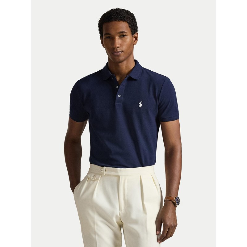 Polo Ralph Lauren Poloshirt 710941439038 Dunkelblau Custom Slim Fit