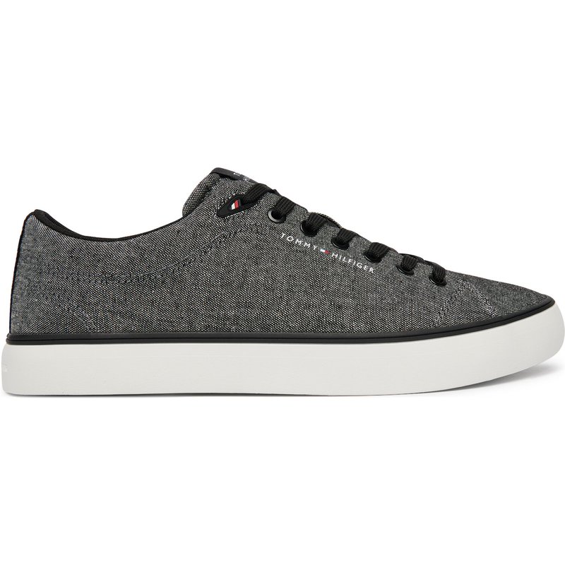 Sneakers aus Stoff Tommy Hilfiger Th Hi Vulc Core Low Chambray FM0FM05818 Grau