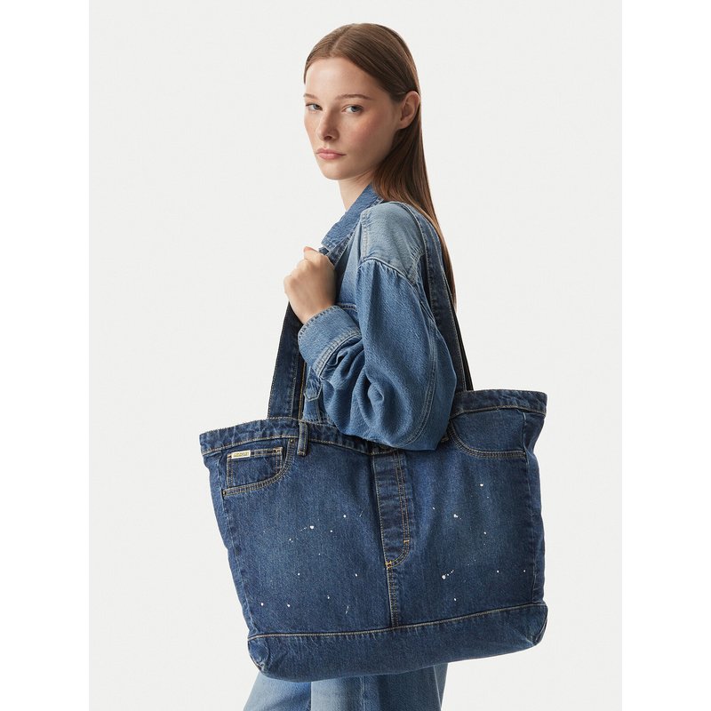 Handtasche Guess Jeans M6YZ42 D2278 Dunkelblau