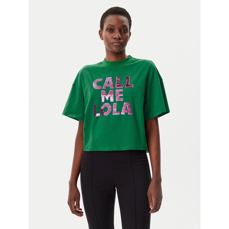 LOLA CASADEMUNT T-Shirt LS2515054 Grün Relaxed Fit