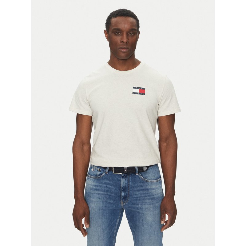 Tommy Jeans T-Shirt Essential DM0DM20740 Creme Slim Fit