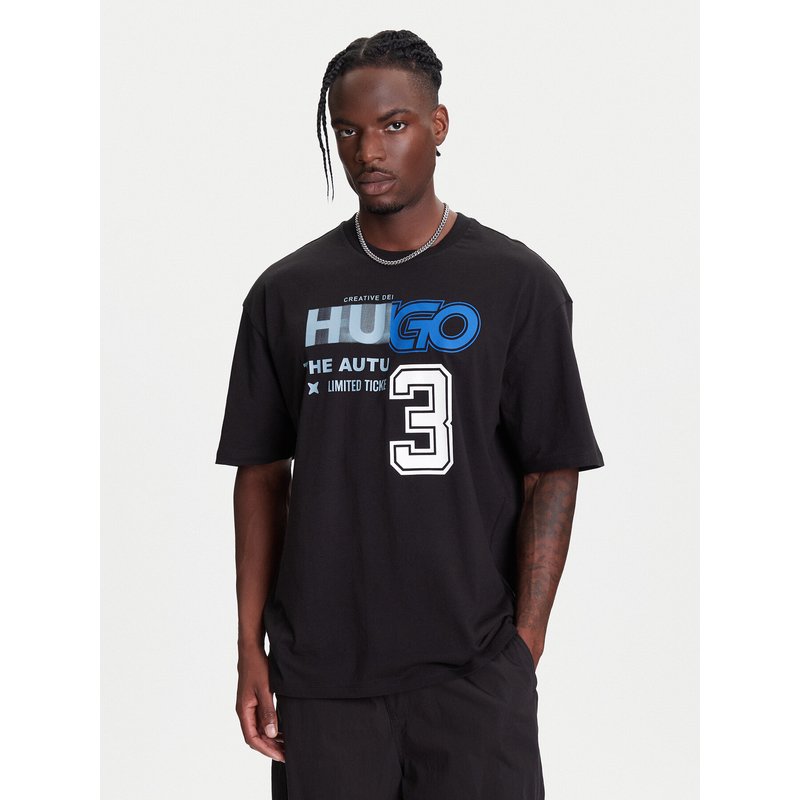 HUGO T-Shirt Nesite 50544168 Schwarz Loose Fit